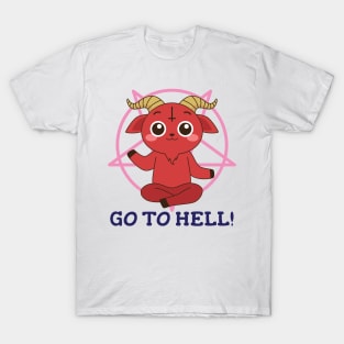 Cute Go To Hell Devil Goat T-Shirt